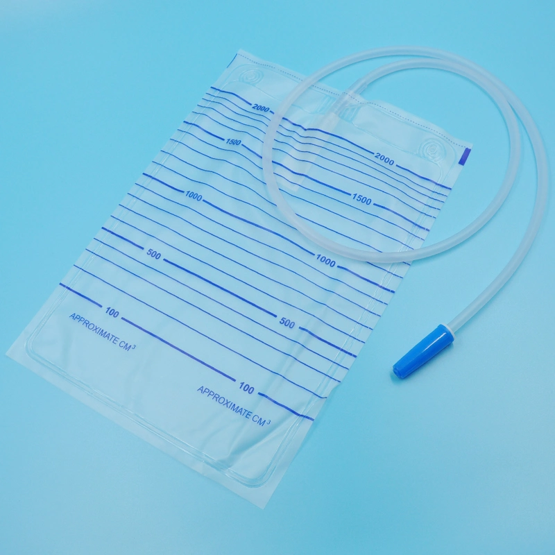 CE Cetificated Cheaper Price 2000ml Adult and Pediatric China Medical Sterile Disposable Urine Drainage Bags Urine Collection Bags Leg Urine Bags