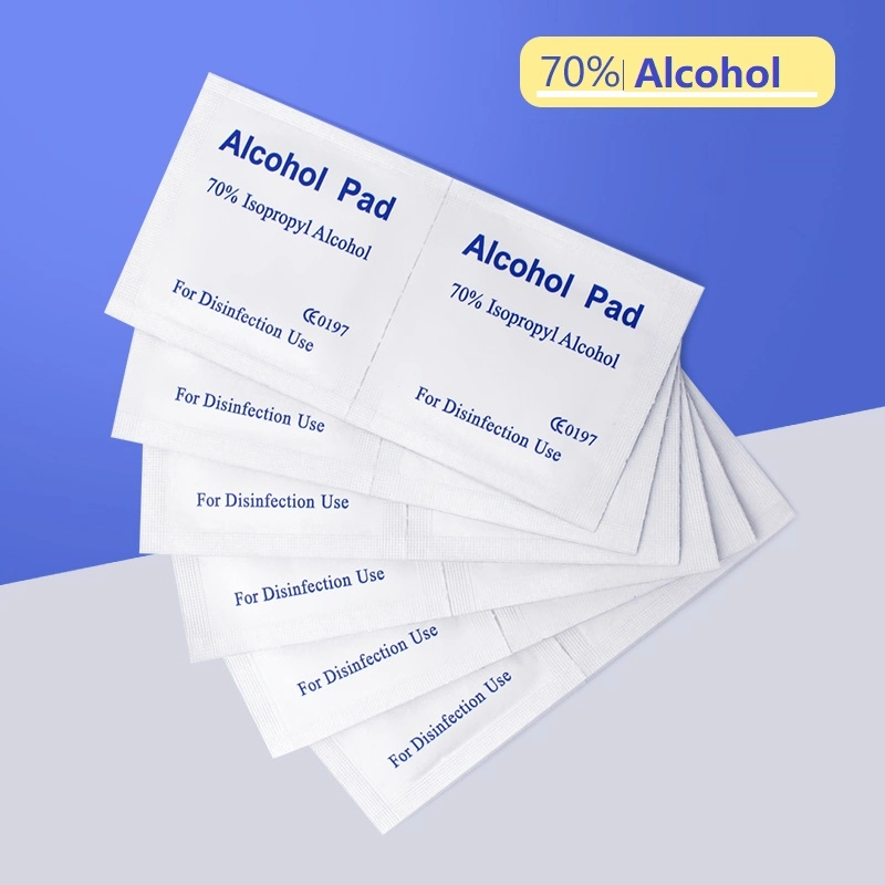 CE Saturated 75% Ethyl Alcohol Pad Pre Injection Alco Swab 70% Isopropyl Nonwoven Alcohol Pad